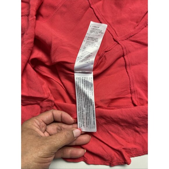 Abercrombie And Fitch Women's Shirt top blouse Small Red Long Sleeve Ruffle - Picture 5 of 7